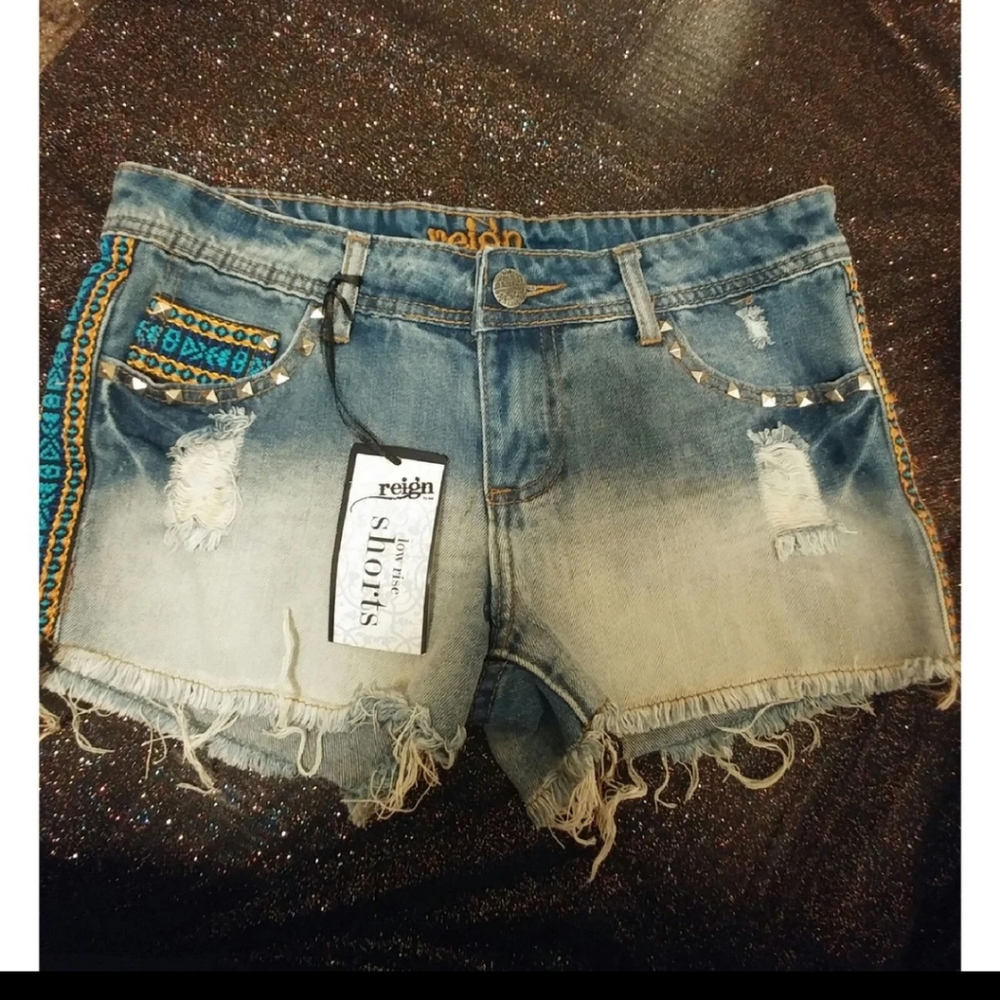 Reign Low Rise Denim Shorts